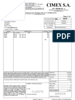 Factura de venta CIMEX S.A. a TATIS MERCADO LUIS MANUEL