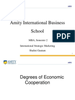 Amity International Business School: MBA, Semester 2 International Strategic Marketing Shalini Gautam