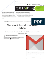 The Email Heard Round The School: Editor - April 11, 2019