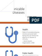 Communicable Diseases: Catapang, Shaira Mae D. Oňa, Charles Adriane B