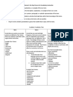 Vocabulary Instruction Templates