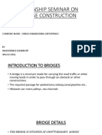 Internship Seminar On Bridge Construction: Company Name: Ernad Engineering Enterprises