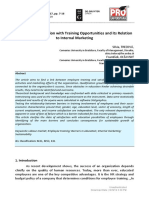 [HOLISTICA  Journal of Business and Public Administration] Employee Satisfaction with Training Opportunities and its Relation to Internal Marketing.pdf