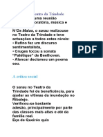 O Sarau No Teatro Da Trindade para o