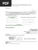 Form of Application For Repurchase of Units