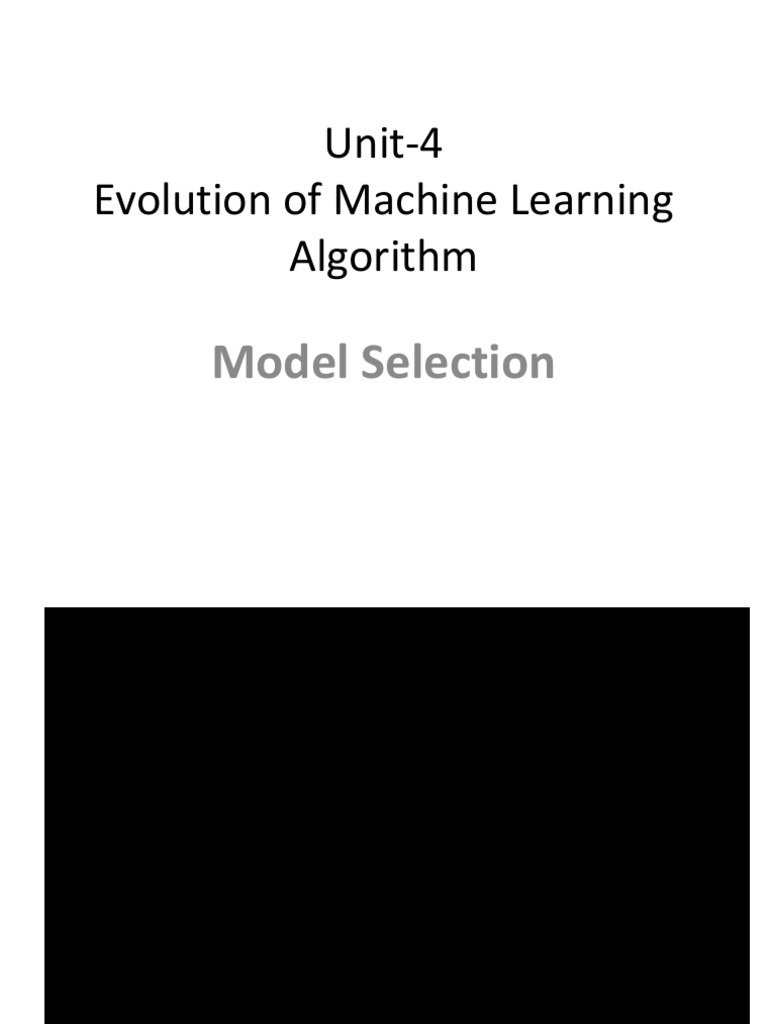 Evolution of Machine Learning Algorithm | PDF | Machine Learning ...