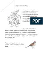 Moose Sparrow Creative Writing