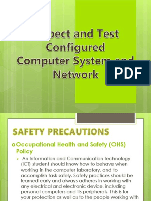 Safety Precautions And Practices In A Computer Lab / Guidelines For Safe Work Practices In Human And Animal Medical Diagnostic Laboratories / Differentiate between safety precautions and safety practices in the computer laboratory.