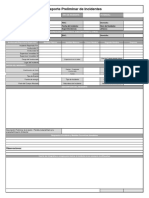 Reporte Preliminar de Incidente Modelo