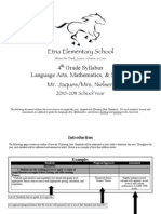 Etna Elementary School 4 Grade Syllabus Language Arts, Mathematics, & Science Mr. Jaques/Mrs. Nielsen