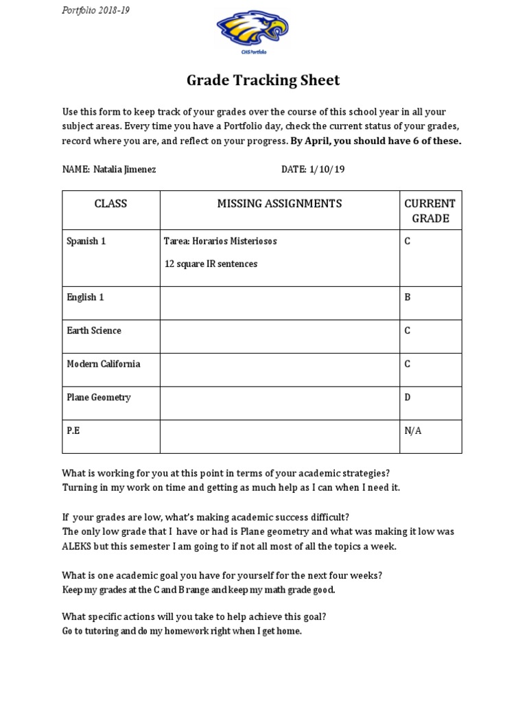 Grade Tracking for Academic Progress | PDF