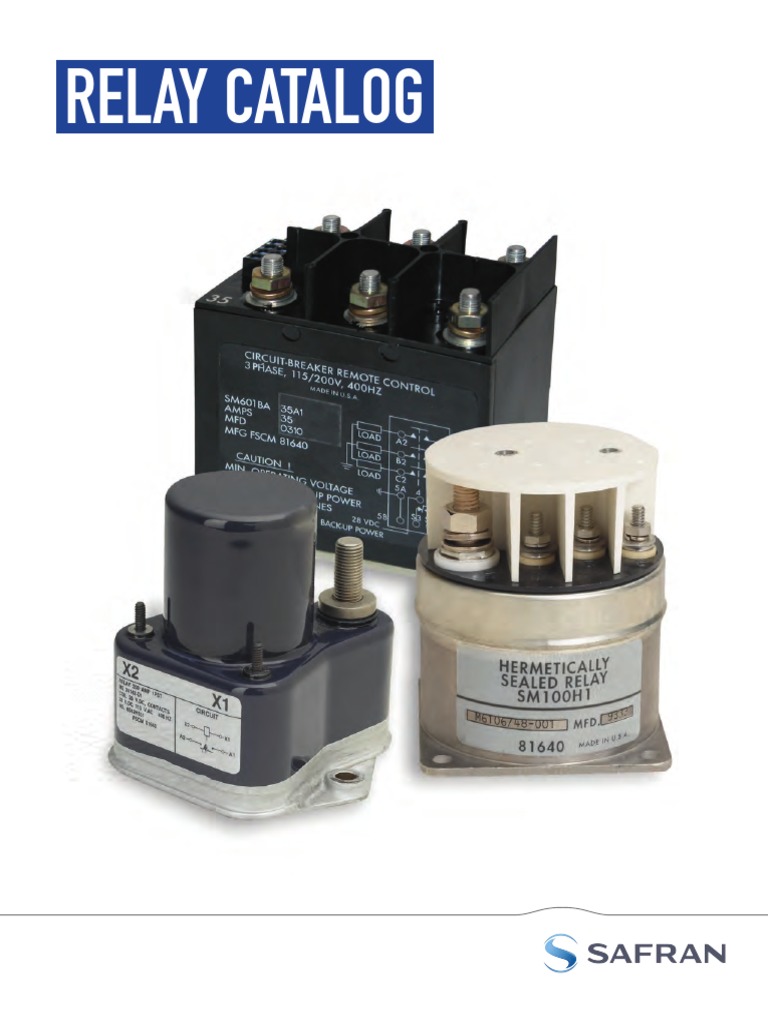 Safran Relay Catalog Overview | PDF | Electric Arc | High Voltage ...
