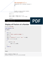 Example in C ++