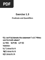 Exercise 1.3: Predicate and Quantifiers