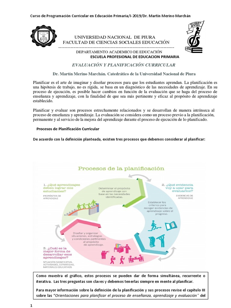 Planificación y Evaluación Curricular | PDF | Evaluación | Plan de estudios