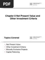 Chapter 8 Net Present Value and Other Investment Criteria