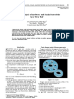 Dynamic Analysis of The Stress and Strain State of The Spur Gear Pair