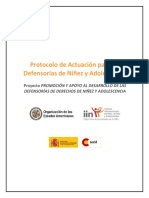 Protocolo de Actuacion para Las Defensorias de Niñez y Adolescencia PDF