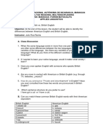 American English vs. British English - Lesson Plan 2