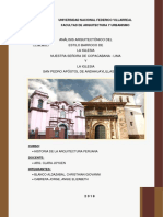  Análisis Arquitectónico Del Estilo Barroco Lima -Cuzco