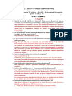 GABARITO-ARQ COMP-Questionário 1-TEMA 1-Videos 1-2-3 - 4-5 - 2019-1 PDF