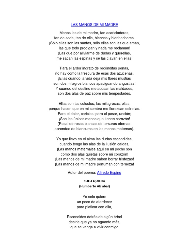 Las manos de mi madre | PDF