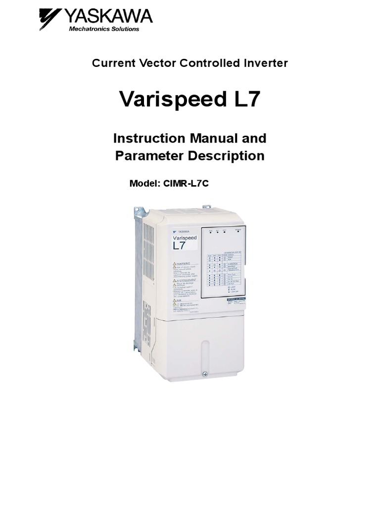 YASKAWA L7 Manual.pdf | Power Inverter | Switch