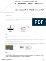 ¿Cómo Configurar El Router N de TP-Link Como Un Punto de Acceso Inalámbrico - TP-Link