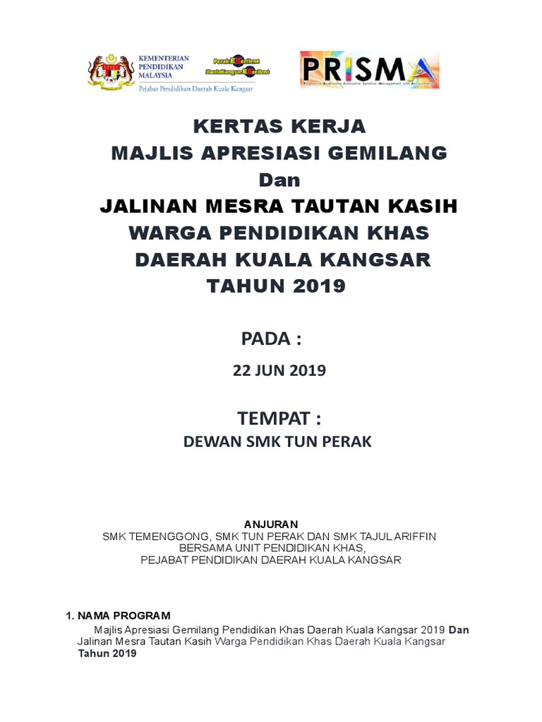 Contoh Kertas Kerja Jalinan