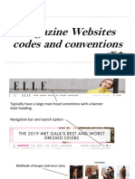 Magazine Websites Codes and Conventions