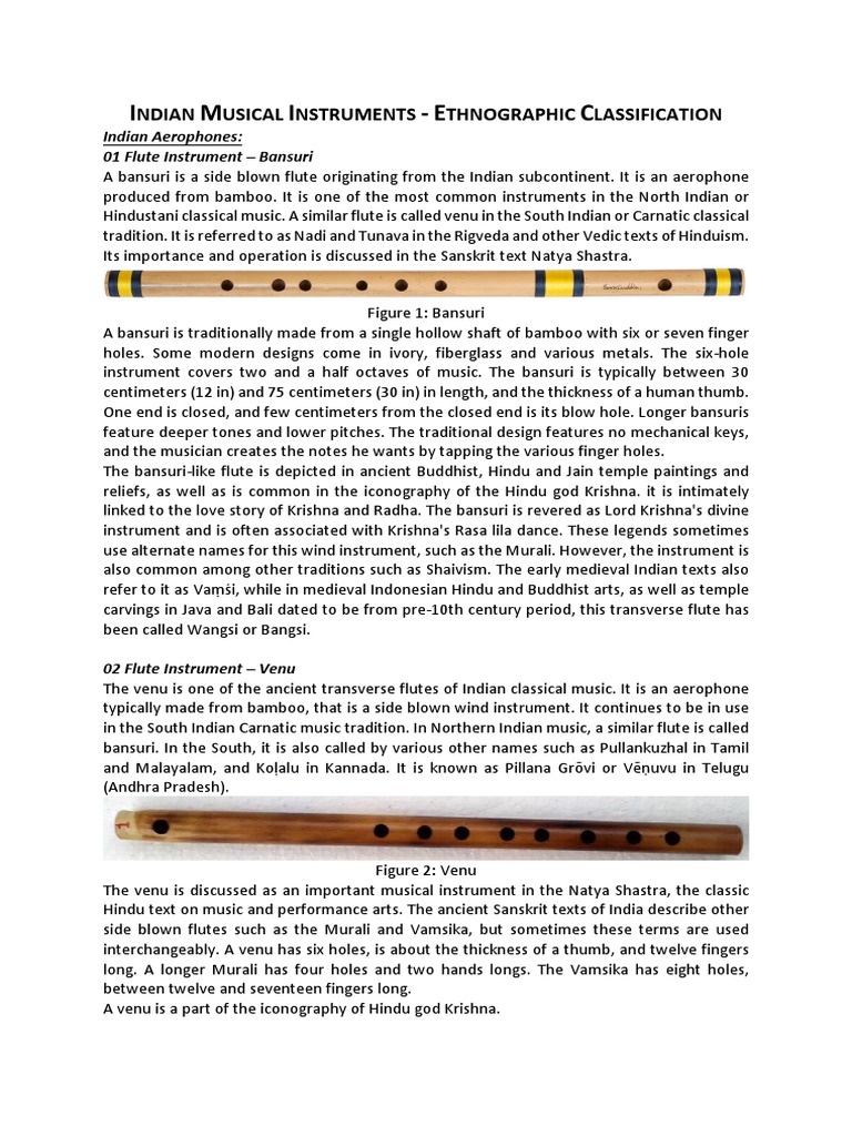 Indian Musical Instruments Guide | PDF | Musical Instruments | Music ...