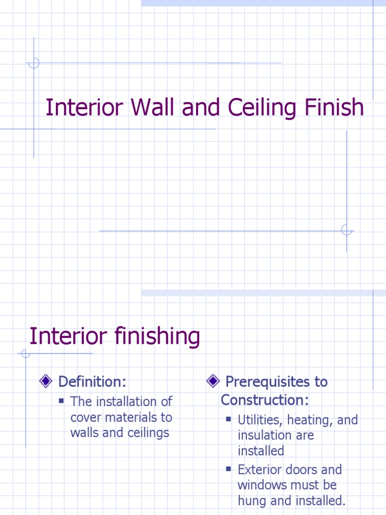 Interior Wall And Ceiling Finish Drywall Plaster