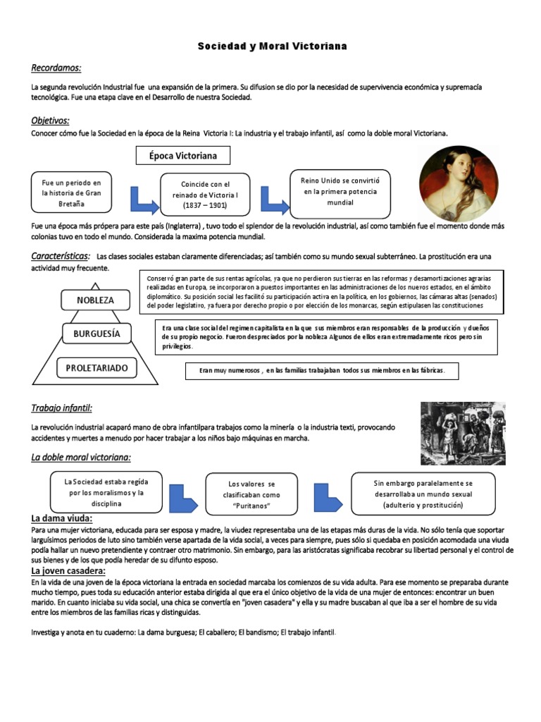 Sociedad y Moral Victoriana PDF Era Victoriana Revolución industrial