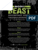 Quickstart Guide: Congratulations On Ordering Body Beast