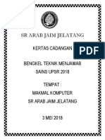 Kertas Kerja Bengkel Teknik Menjawab Soalan UPSR 2018