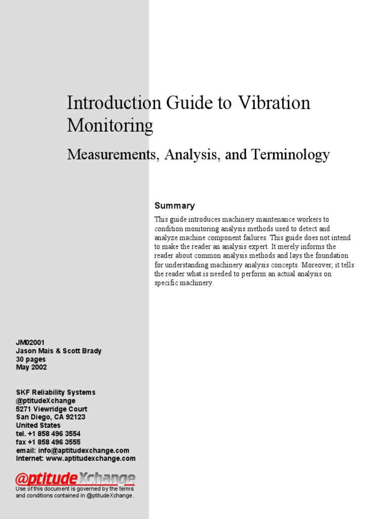 Introduction Guide Condition Monitoring | PDF | Technology & Engineering