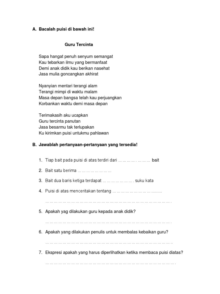 Contoh Puisi Pendek Tentang Alam 2 Bait