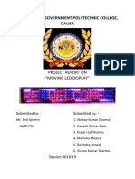 Rajesh Pilot Government Polytechnic College, Dausa: Project Report On "Moving Led Display"