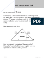 9-12 Sample Math Task Entertainment Center