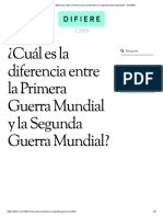 ¿Cuál Es La Diferencia Entre La Primera Guerra Mundial y La Segunda Guerra Mundial_ - DIFIERE