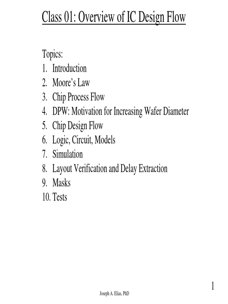 Overview of IC Design Flow PDF | PDF | Integrated Circuit | Semiconductors