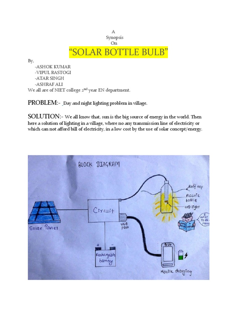 Solar Bottle Bulb Small Report | Download Free PDF | Solar Panel | Light