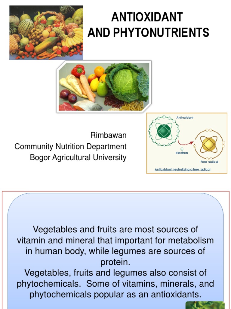 Antioxidants and Phytonutrients PDF Antioxidant Soybean
