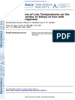 On The Influence of Low Temperatures On The Magnetic Properties of Alloys of Iron With Nickel and Manganese