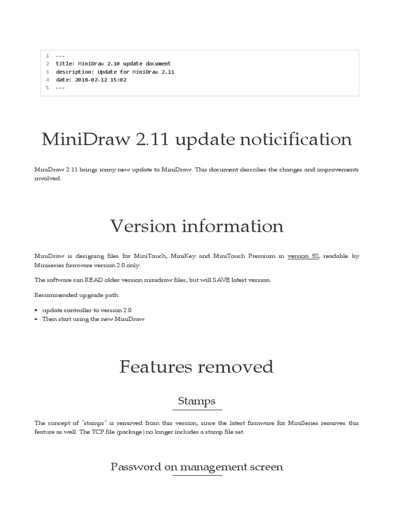 Minidraw 2 11 Update | PDF | Qr Code | Computer File