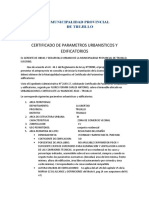 Certificado de Parametros NV