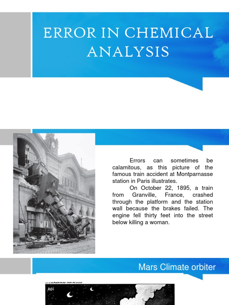 What Is Error In Chemical Analysis