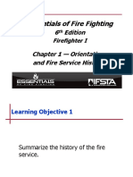 Essentials of Fire Fighting: 6 Edition Chapter 1 - Orientation and Fire Service History