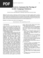 A Framework To Automate The Parsing of Arabic Language Sentences