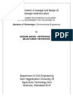 Characterization of Sewage and Design of Sewage Treatment Plant